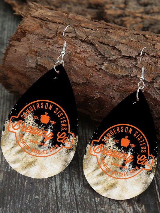 Halloween Accessories Leather Earrings