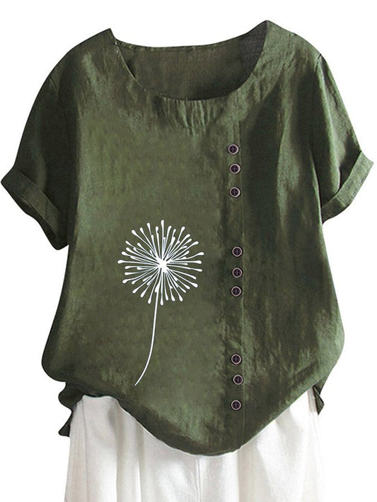 Fashion Print Short Sleeve Top