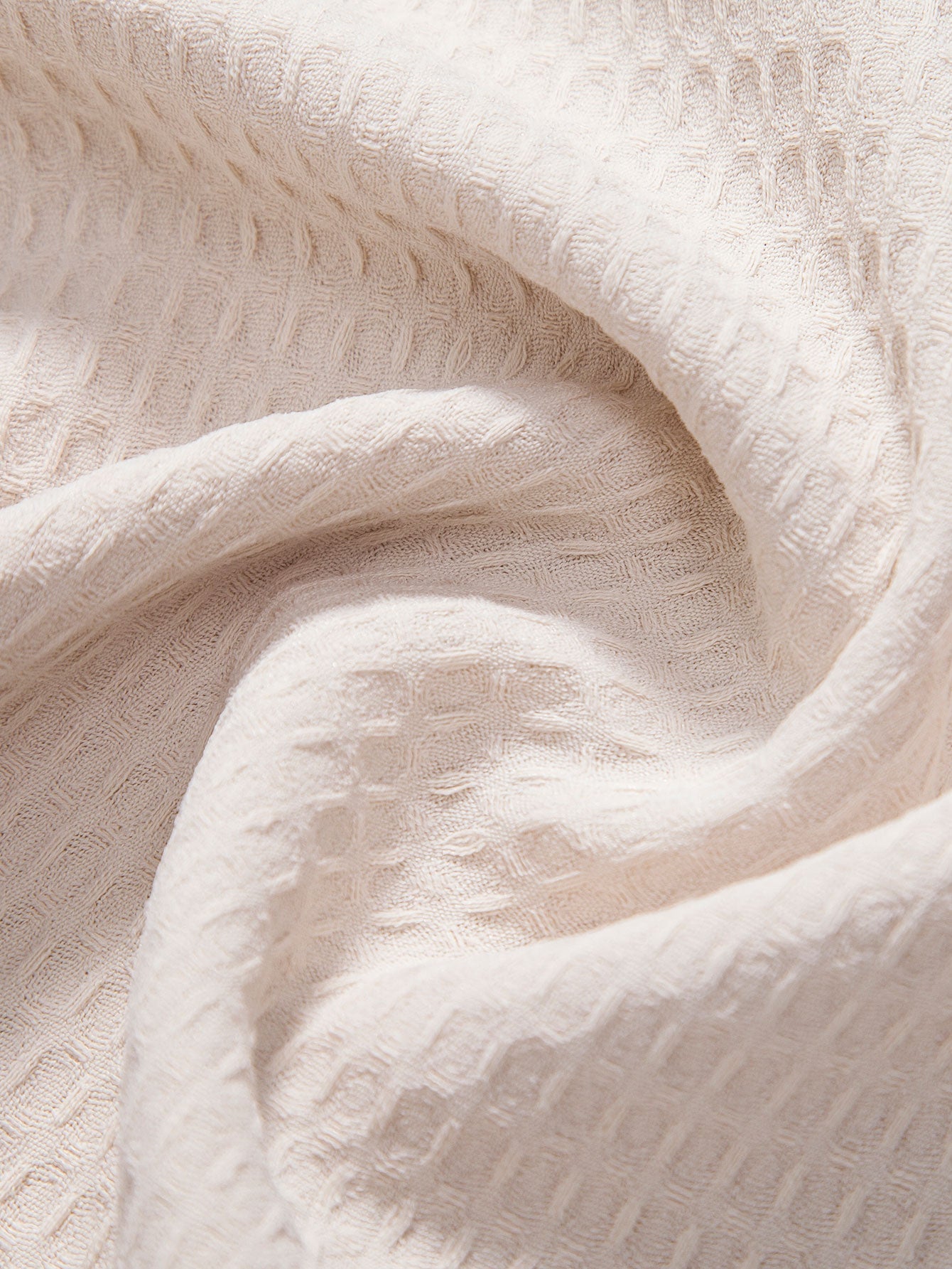 Knitted Waffle Polo Shirt & Waffle Drawstring Shorts