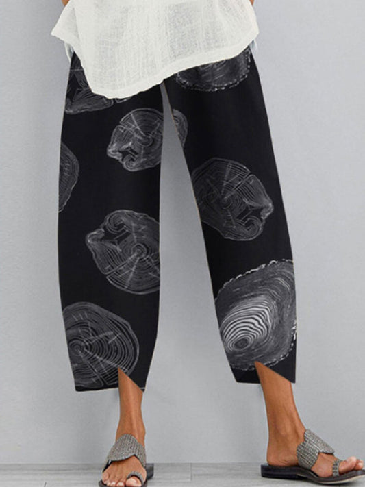 Women's Tree Ring Cotton Casual Pants