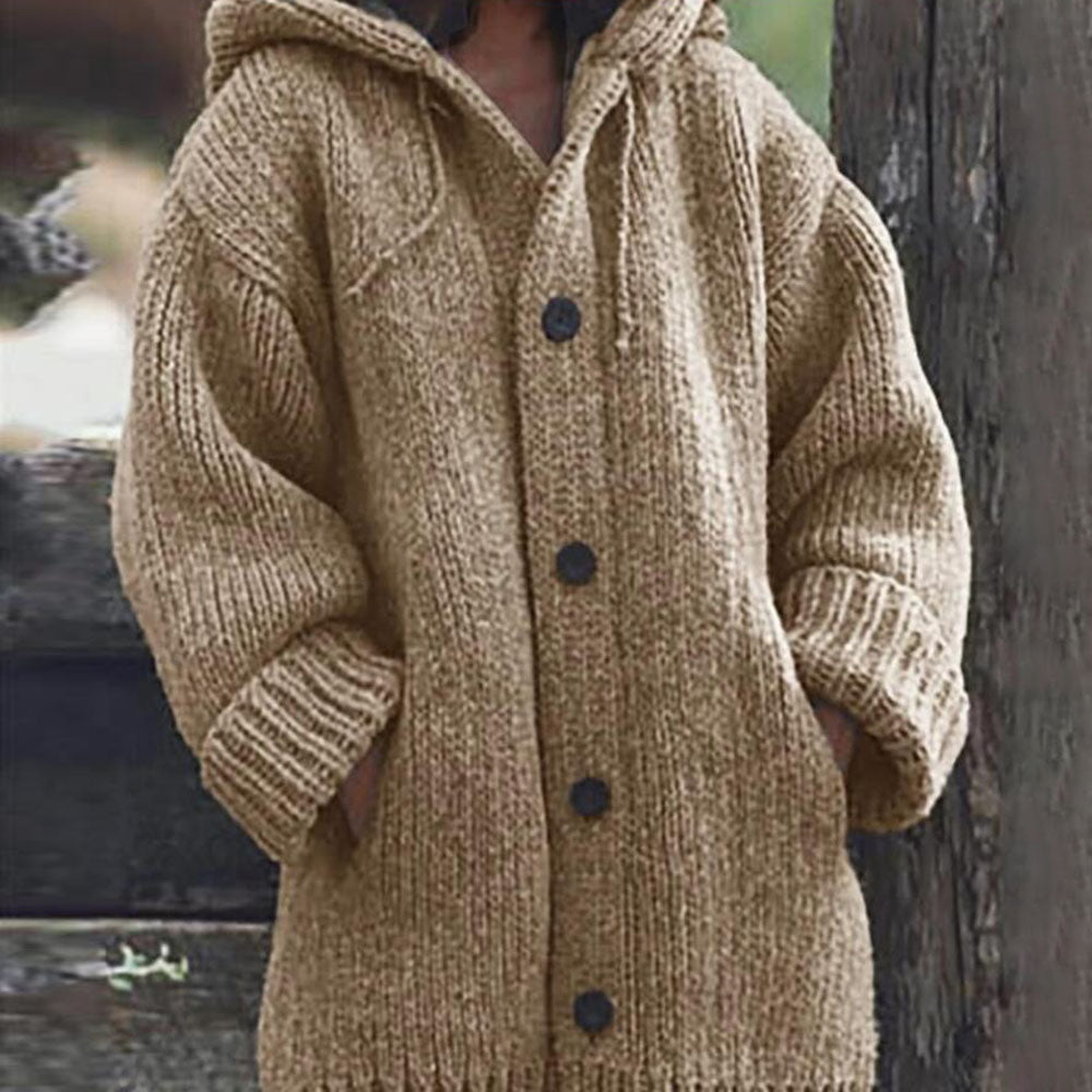 Single-Breasted Patchwork Thin Fall Women's Sweater