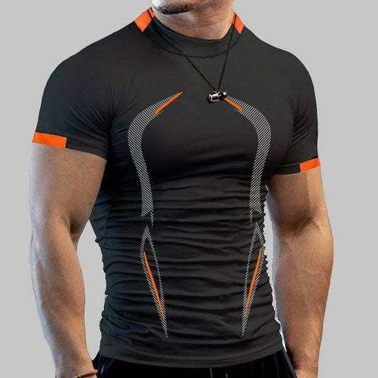 Men's Breathable Fitness Training Quick Dry Sports Short Sleeve T-shirts
