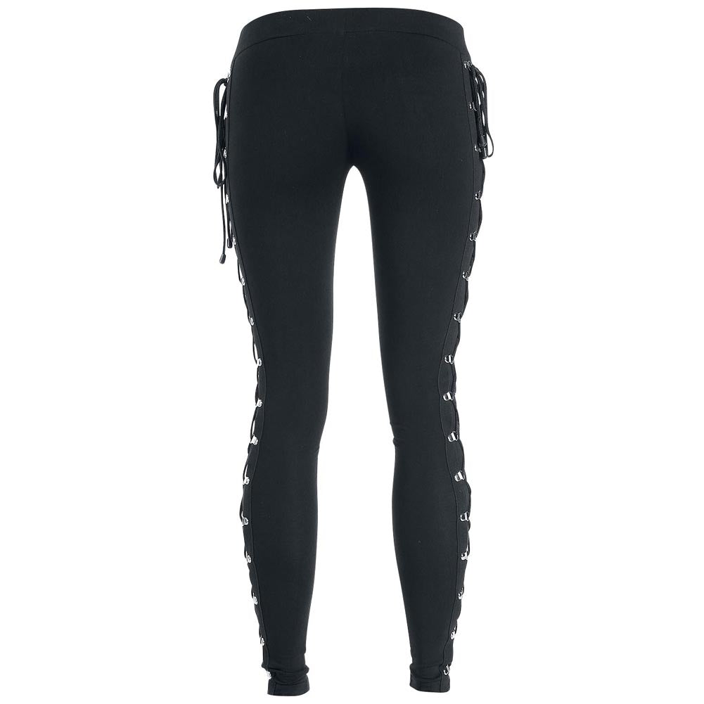 Slim Side Cross Lace Up Leggings