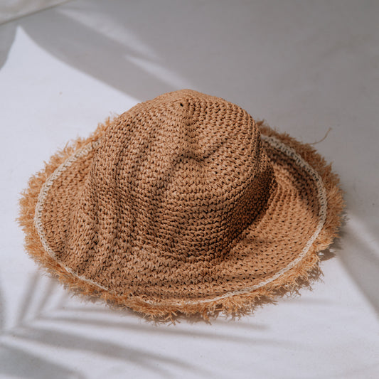 Barley Bucket Hat Brown - Cabana Straw