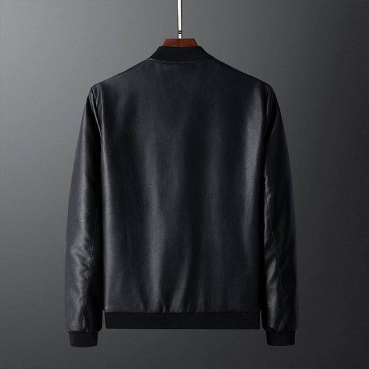 Men's plus size classic all-match leather jacket