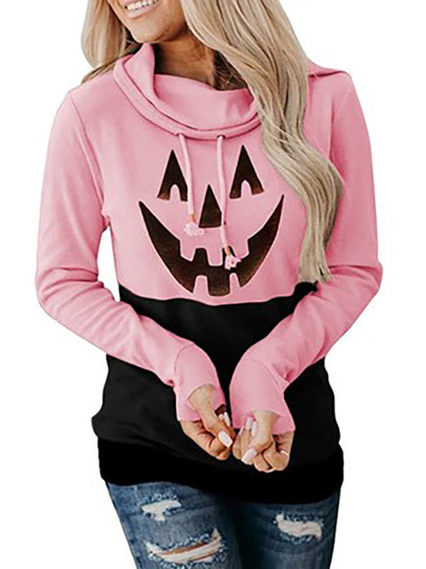 New Women's Knitted Pullover Turtleneck Lace-up Tops