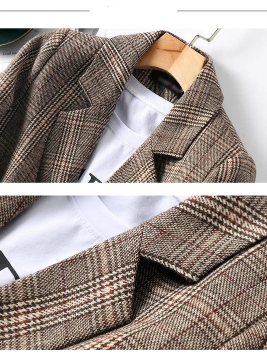 Plaid Sewn Blazer