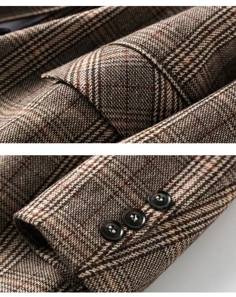 Plaid Sewn Blazer