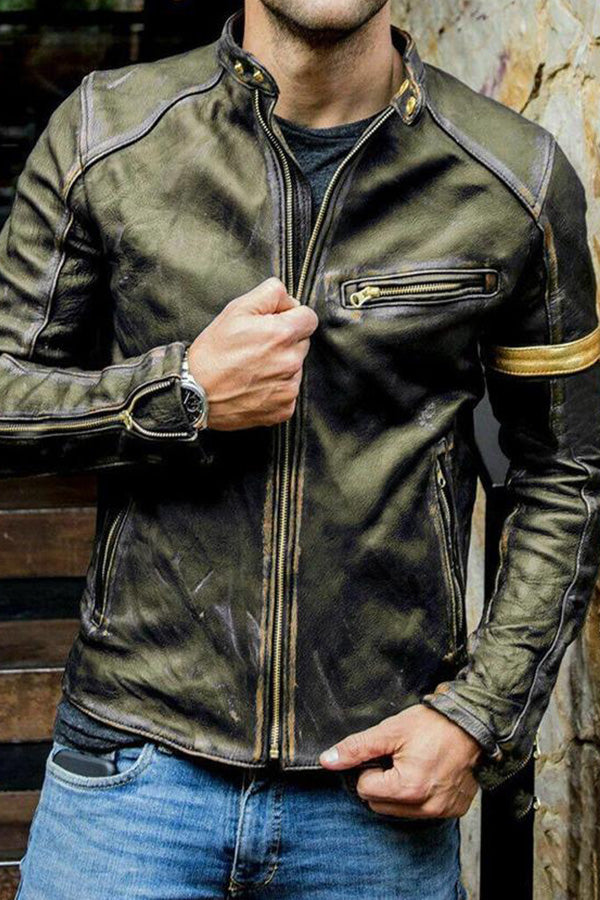 Men's Artificial Leather Jacket