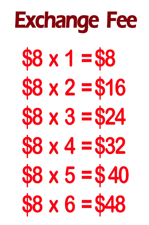 Exchange Fee ($8)
