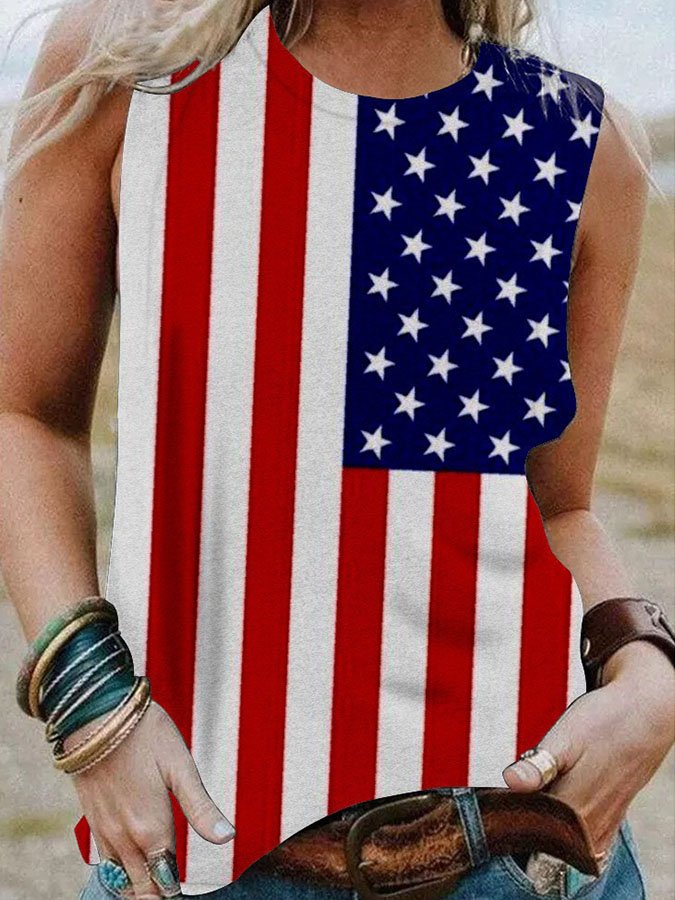 Vintage Star Print Vest