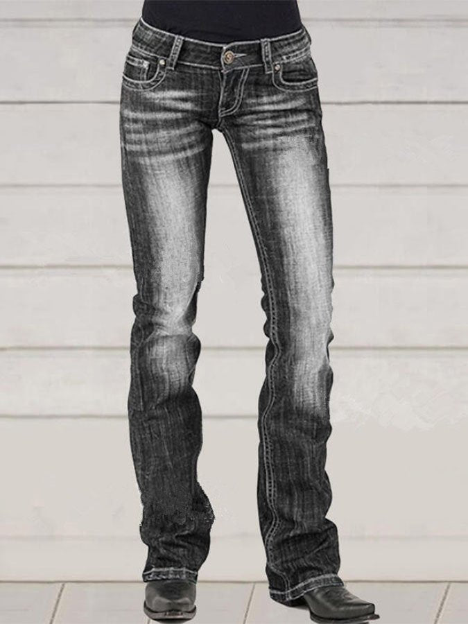 Casual Slim Fit Denim Trousers