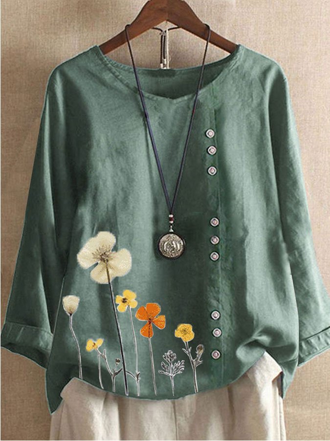 Floral Print Casual Top