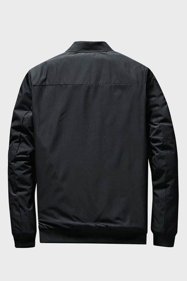 Men Zip Up Bomber Jacket
