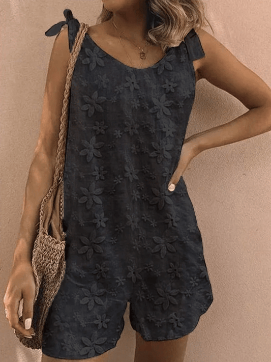 lace strap casual jumpsuit
