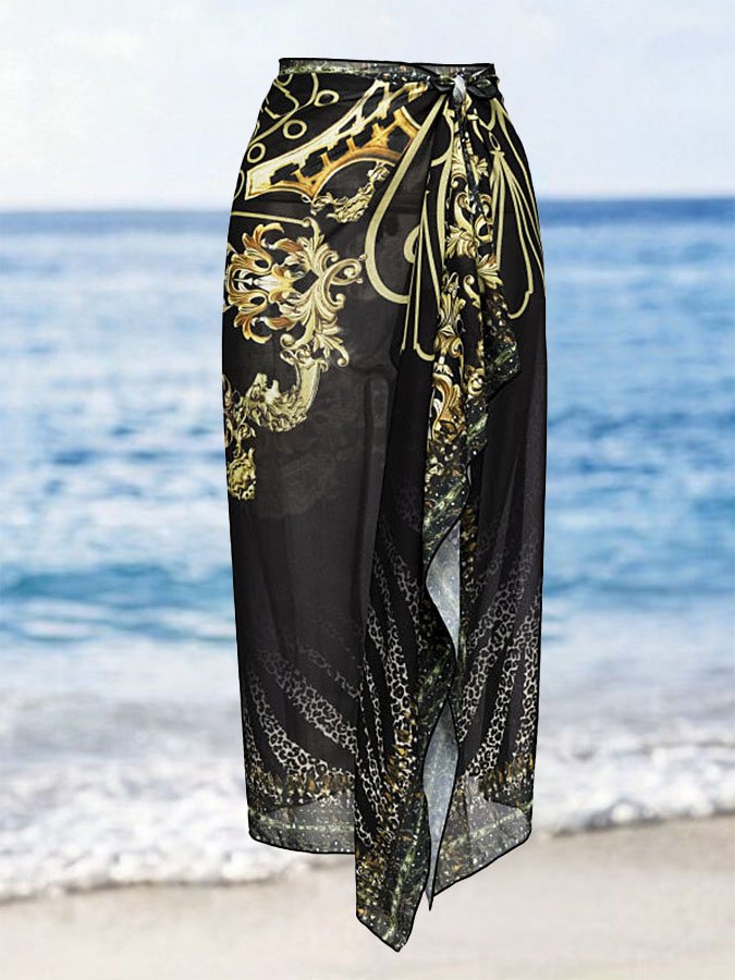 Fashion Patchwork Print One Piece Swimsuit