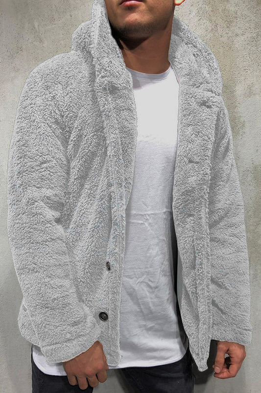 Men's Hooded Solid Color Jacket