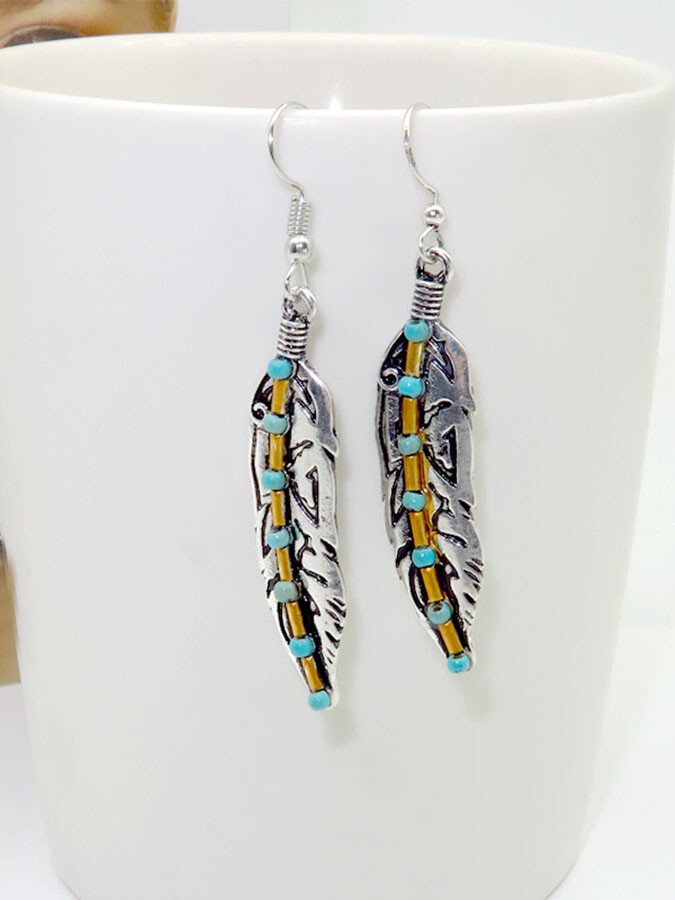 Casual Ethnic Style Feather Earrings