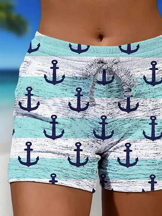 Women'S Striped Print Shorts