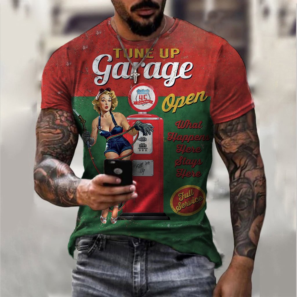 Funny Pictorial Girl Retro Casual T-shirt