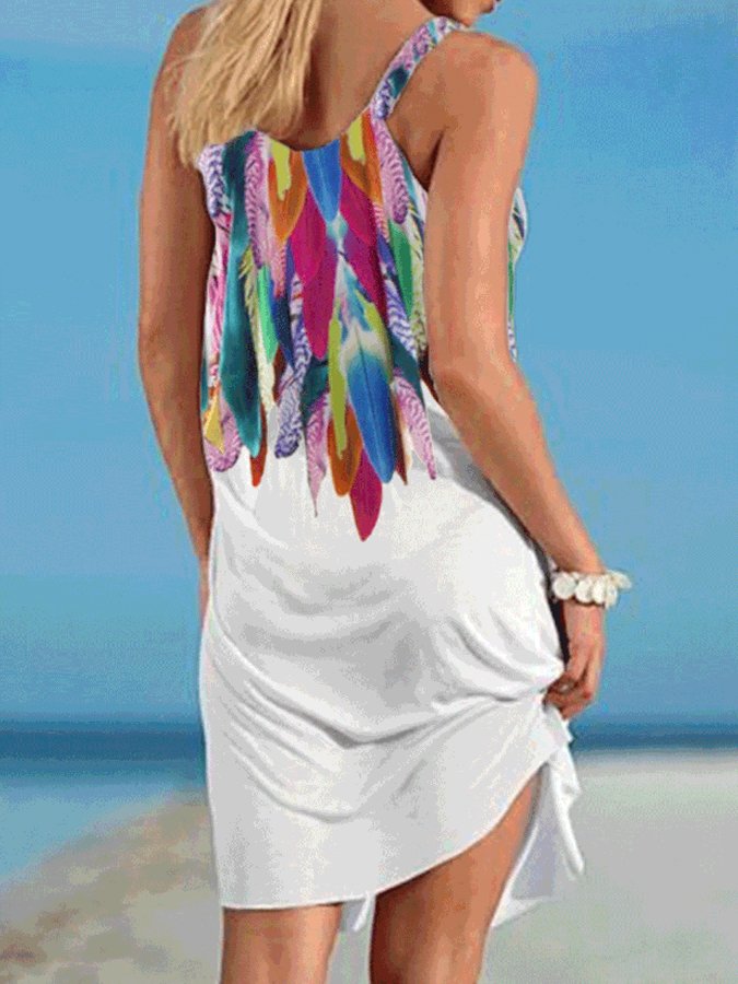 Women's Leisure Beach Suspender Beach Skirt
