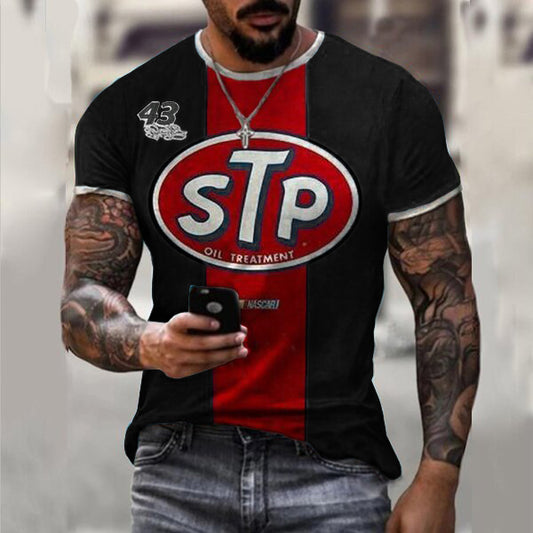 New Vintage Motor Oil Motorcycles Short Sleeve Tops T-shirts