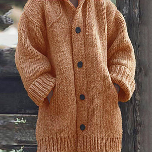 Single-Breasted Patchwork Thin Fall Women's Sweater