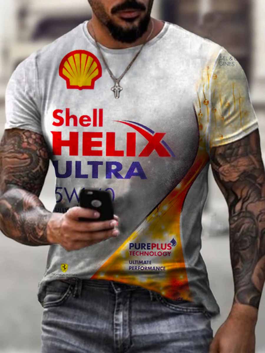Mens Lubricant Motorcycle Print T-shirt