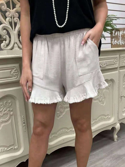 Women's Ladies Lace Design Casual Shorts