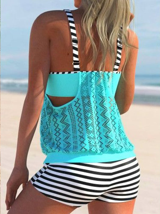 Women's Lace Stitching Resort Swimsuit Set
