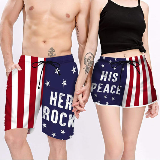 Couple Matching - Her Rock And His Peace - Shorts