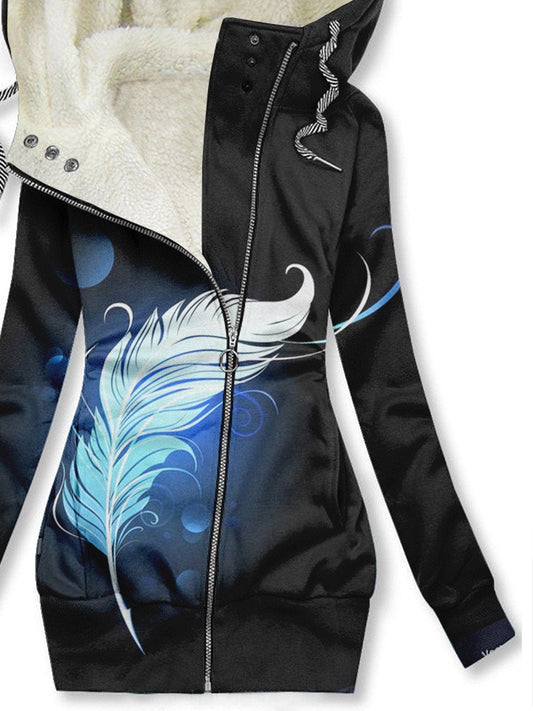 Women's Aurora Feather Sparkle Art Casual Sweatshirt