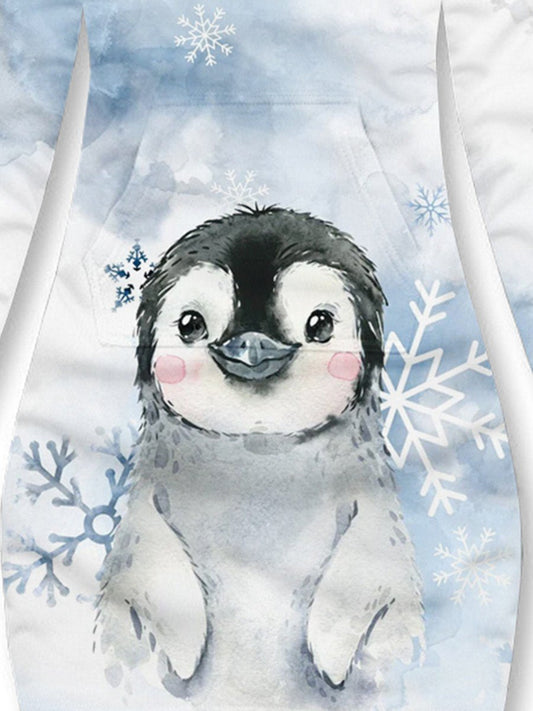 Women's Winter Penguin Snowflake Casual Sweatshirt