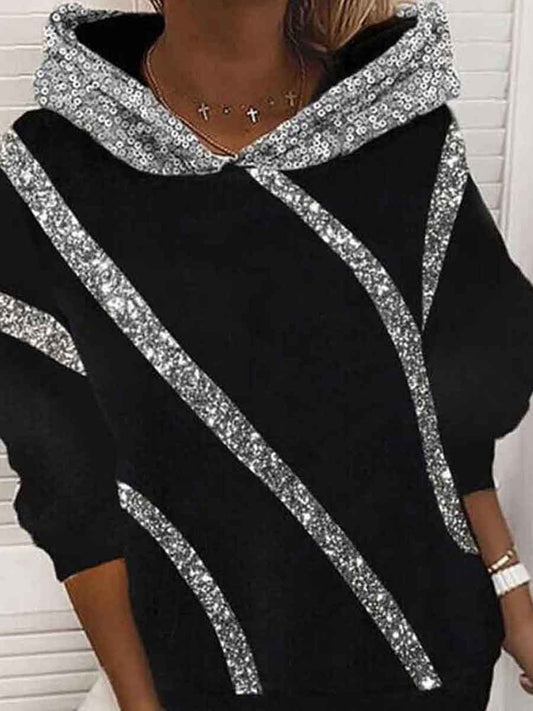 Women's Simple Art Print Casual Sweatshirt