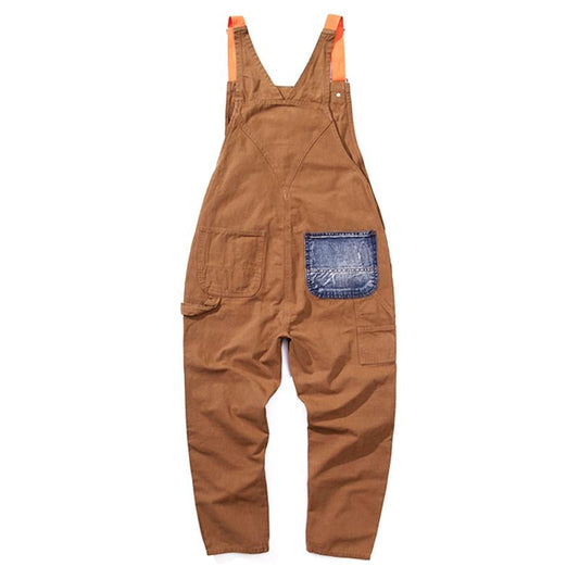 Men's Casual Vintage Loose Cargo Overalls 81819529Y