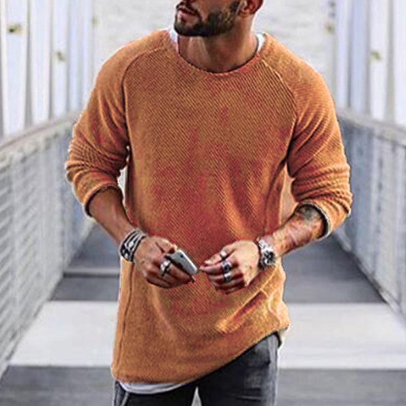 Men's Casual Round Neck Long Sleeve Knit Sweater 28511938M