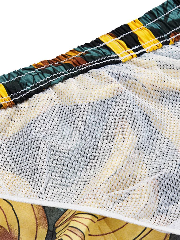 Banana Print Shirt & Banana Print Swim Shorts