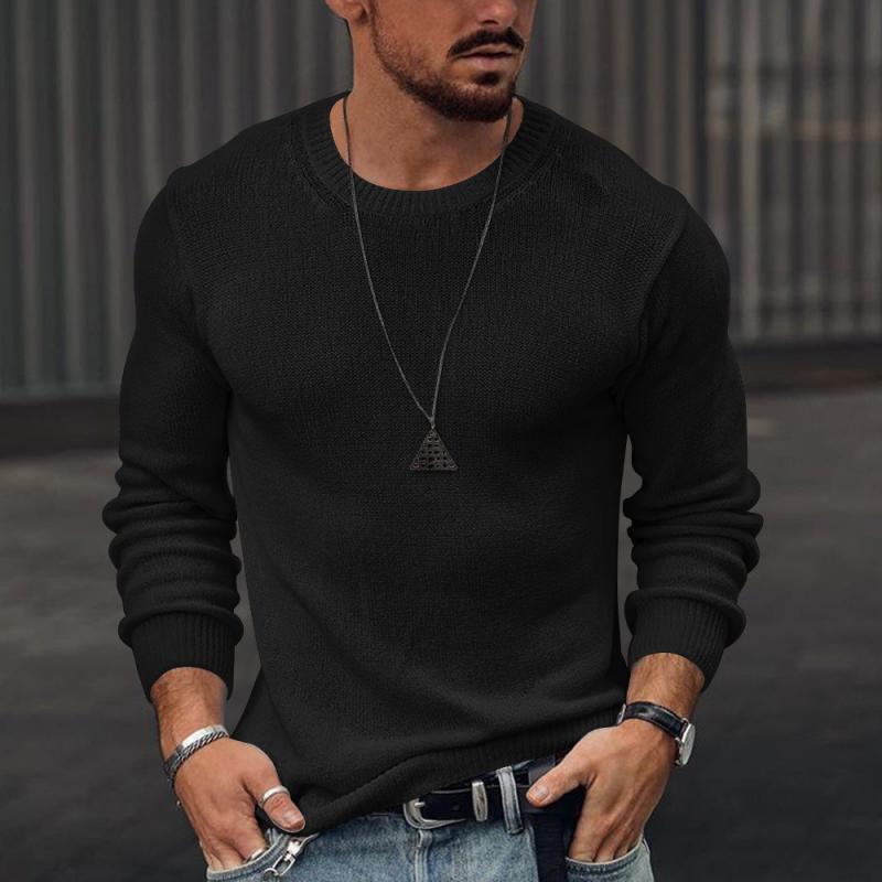 Men's Casual Round Neck Pullover Knitwear 82243389M