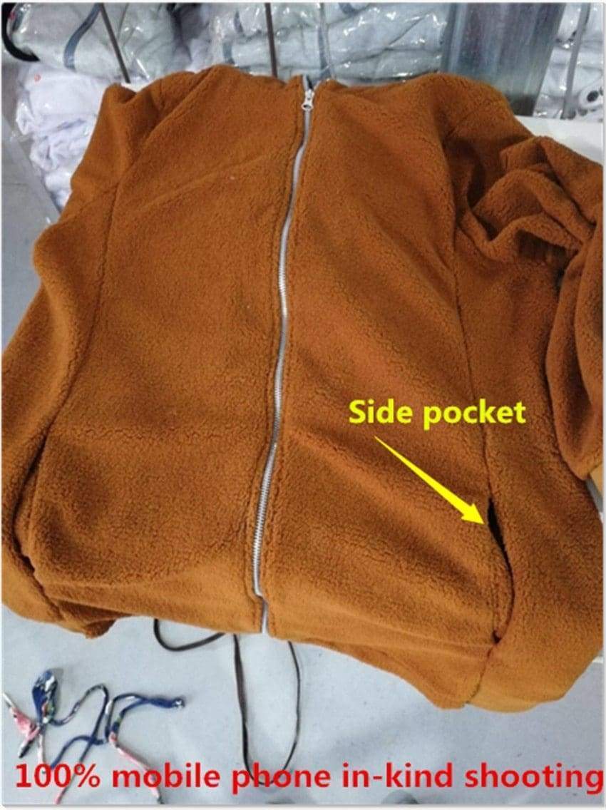 Women's Jackets Cardigans Ladies Warm Jumper Fleece Faux Fur Coat