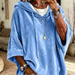 Women’s 3/4 Sleeves Minimalist Velour Hoodie Top