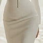 Textured Zipper Hourglass Leather Mini Dress
