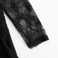 Black Lace Illusion Bodice Wide-Leg Evening Jumpsuit