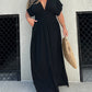 New Slit V-Neck Effortless Maxi Long Dress (Buy 2 Free Shipping)-Pink Laura