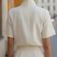 Stand Collar Minimalist Structured Blouse