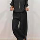 Women'S Casual V-Neck Pullover With Half Sleeves + Long Pants Two-Piece Suit