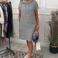 Women's solid color casual hooded cotton and linen dress
