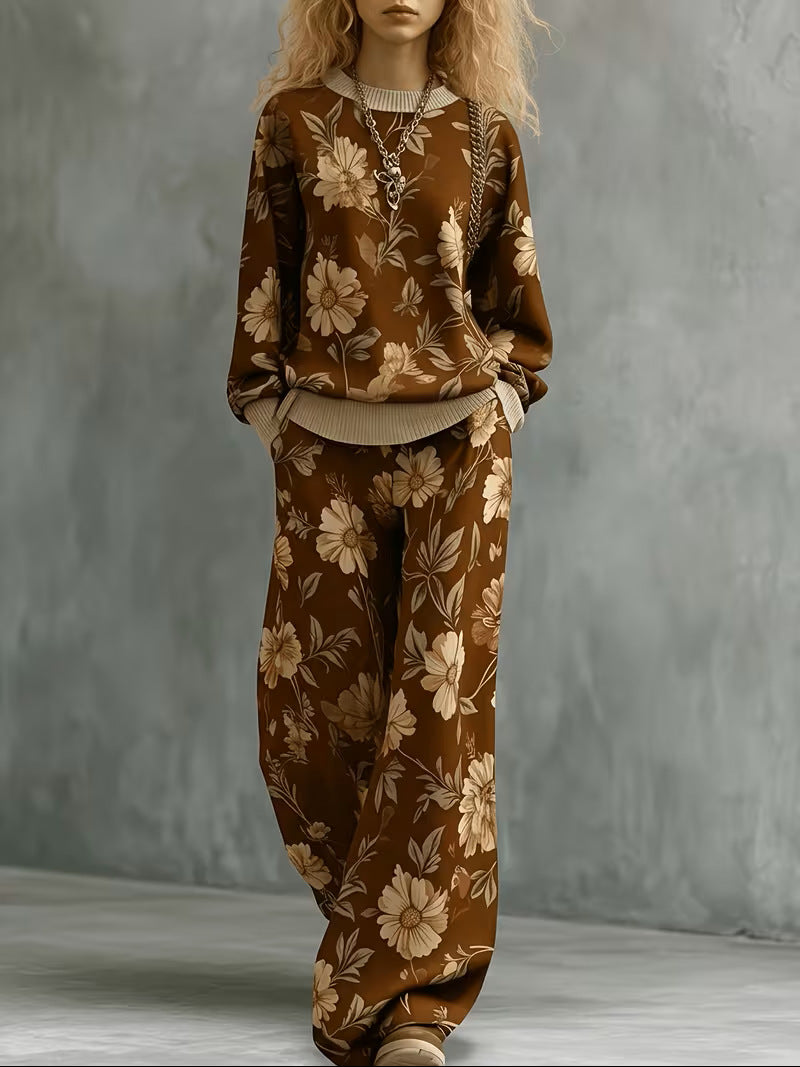 Women's Leopard Print Two Piece Outfit