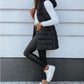 ❄️Women Long Puffer Vest 👗 | Solid Color | Sleeveless | Hooded | Winter Wear 💕（BUY 2 FREE SHIPPING)）