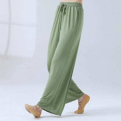 Loose Modal Drawstring Wide Leg Pants For Yoga Dance