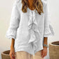 Women's ruffled casual shirt